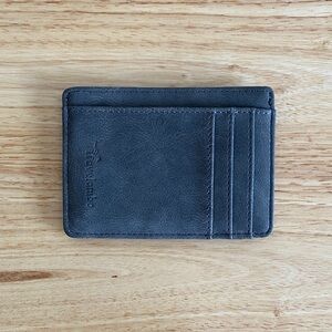 Men’s Gray Leather RFID Blocking Card Holder Wallet (NWOT)